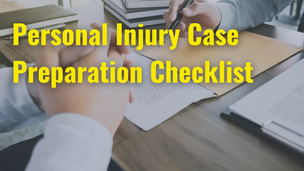 Personal Injury Case Preparation Checklist Image